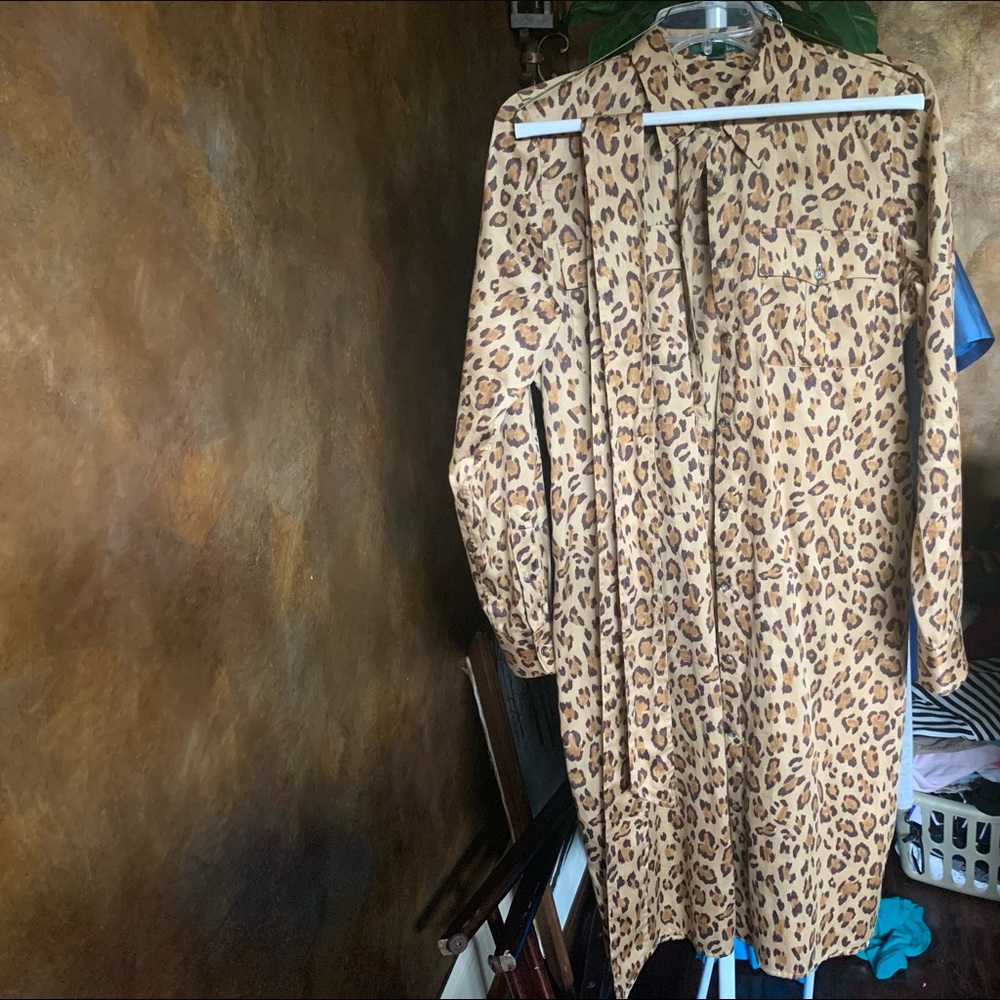 Lauren Ralph Lauren Cheetah Button Down Dress